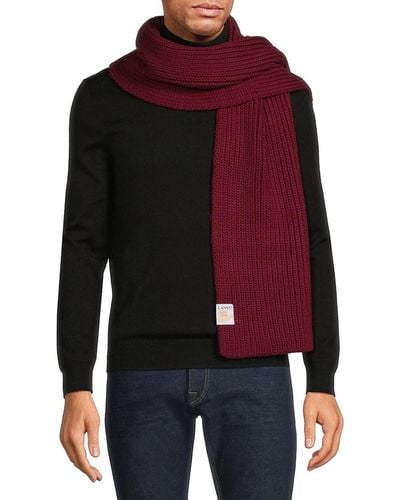 Lanvin Chunky Knit Wool Scarf - Red