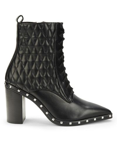 Charles David Quilted Faux Leather Boot - Black