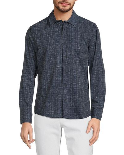 Kenneth Cole Checked Shirt - Blue