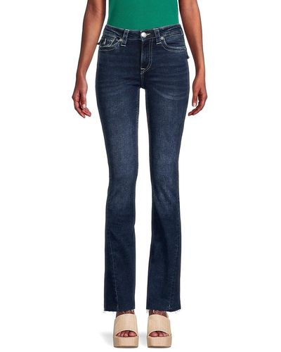 True Religion Joey Whiskered Flare Jeans - Blue