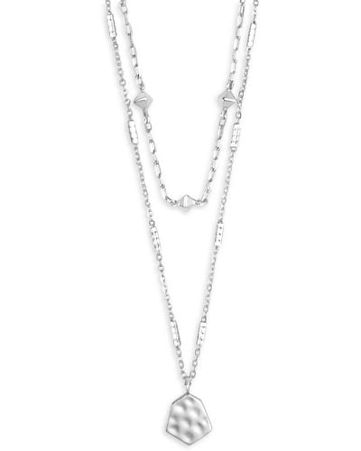Kendra Scott Clove Silverplated Multi Strand Necklace - White