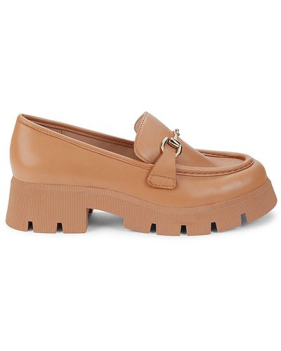 BCBGeneration Raylin Leather Bit Loafers - Brown