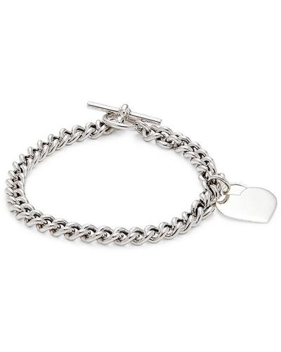 Effy ENY Sterling Silver Heart Charm Link Bracelet - Metallic