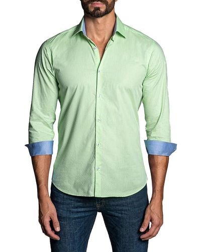 Jared Lang Full-Sleeve Textured Shirt - Green
