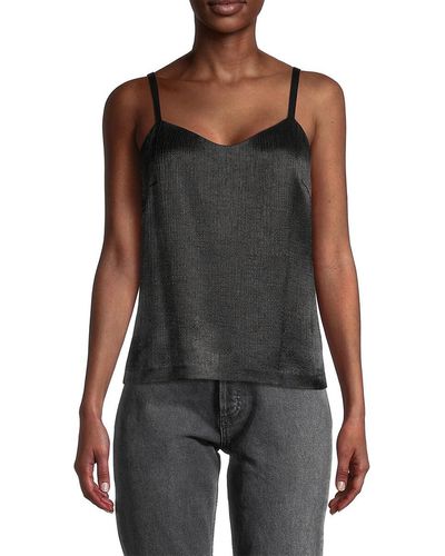 Emanuel Ungaro Kaylie Crinkle Tank Top - Black