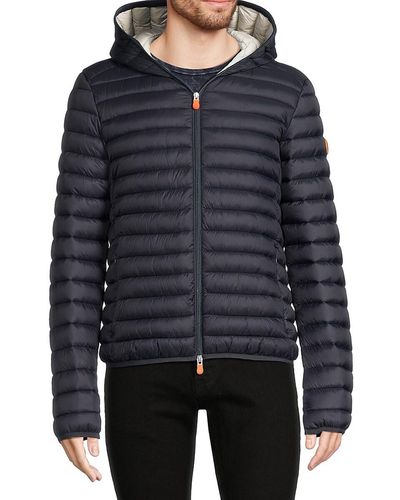 Save The Duck Donald Hooded Puffer Jacket - Black