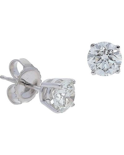 Nephora 18K & 1.5 Tcw Diamond Stud Earrings - White