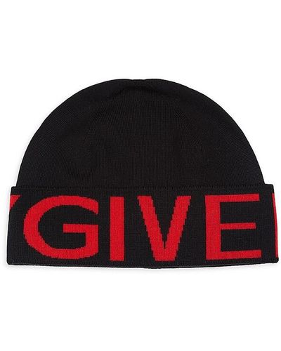 Givenchy Logo Wool Beanie - Red