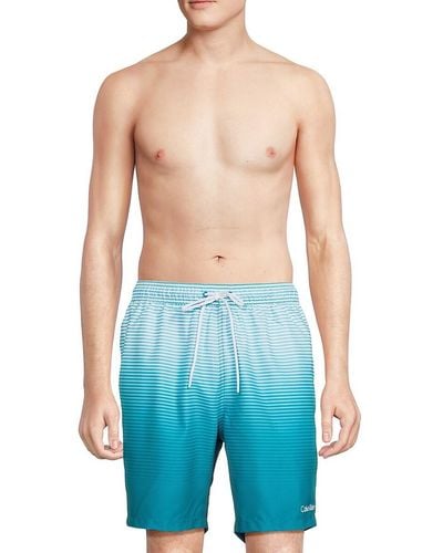 Calvin Klein Gradient Stripe Swim Shorts - Yellow