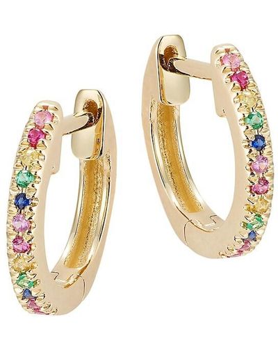 Saks Fifth Avenue 14K Colored Diamond Hoop Earrings - White