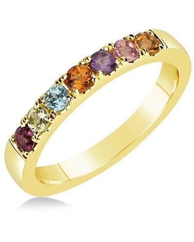 Meira T 14k Yellow Gold & Multi Stone Rainbow Gem Ring - Metallic