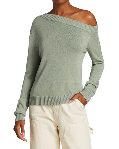 Rachel Comey Glissa Off-the-shoulder Sweater - Green