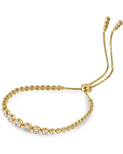 Saks Fifth Avenue 14K & Diamond Bolo Bracelet - Metallic