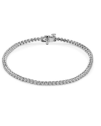 Saks Fifth Avenue Platinum & 1 Tcw Lab Grown Diamond Tennis Bracelet - White