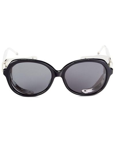 Thom Browne 57mm Oval Sunglasses - Gray