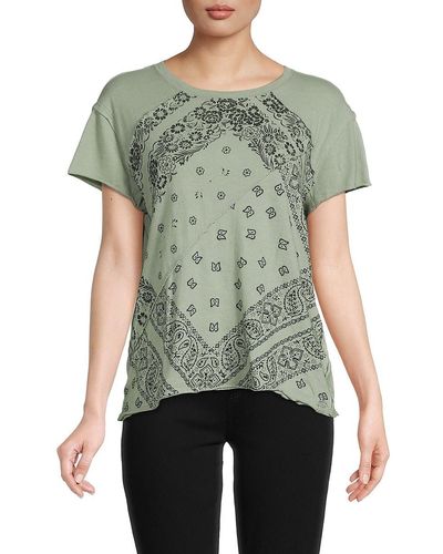 Free People Bandana Graphic Tee - Green