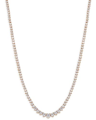 Badgley Mischka 14k Yellow Gold & Lab Grown Diamond Necklace - White