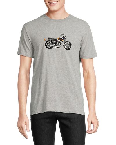 French Connection 'Motorbike Graphic Tee - Gray