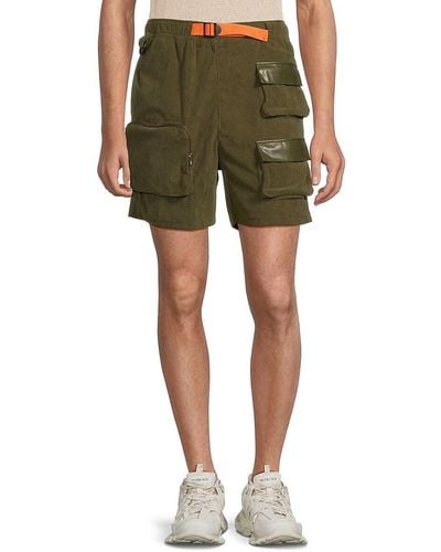 Reason Delta Corduroy Cargo Shorts - Green