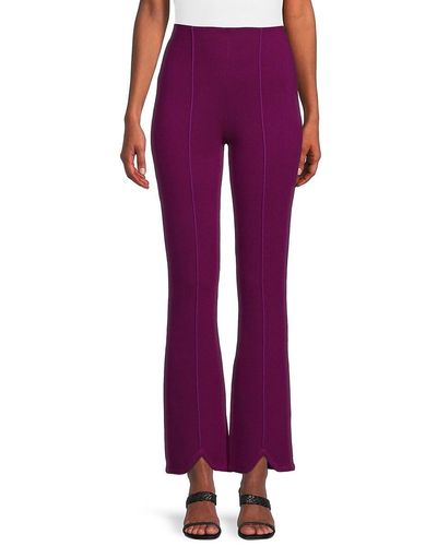 Sonia Rykiel Milano Merino Wool Blend Trousers - Purple