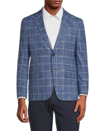 Tommy Hilfiger Textured Windowpane Check Sportcoat - Blue