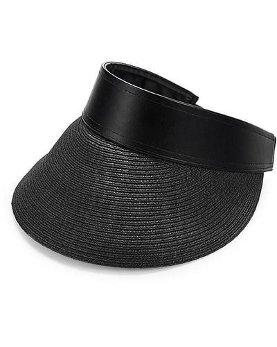Vince Camuto Textured Visor Hat - Black