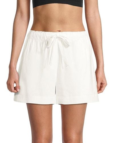 Rebecca Taylor Linen Pajama Shorts - White