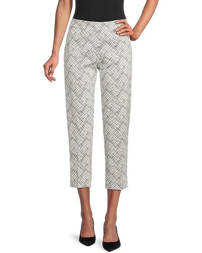 Piazza Sempione Print Cropped Trousers - Grey