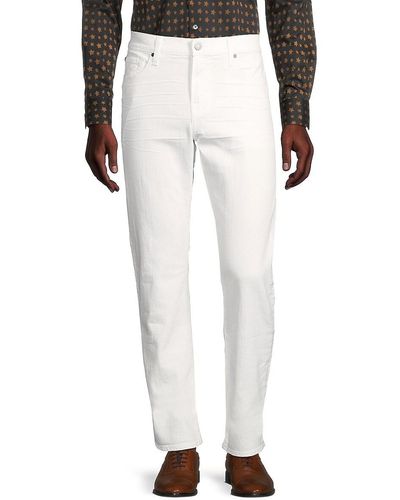 7 For All Mankind Slim Straight Jeans - White