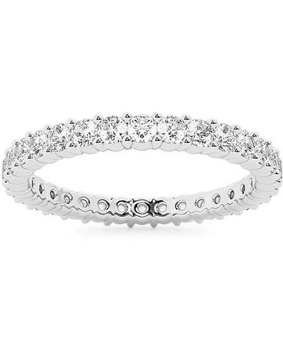 Saks Fifth Avenue Saks Fifth Avenue Build Your Own Collection Platinum & Natural Round Diamond Eternity Band - White