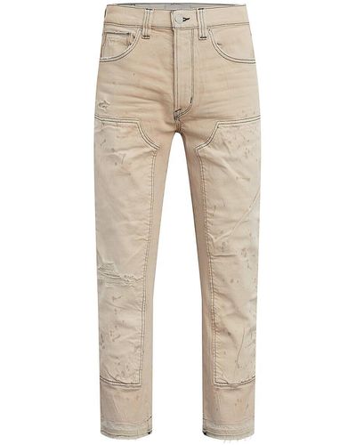 Hudson Jeans Reese Distressed Carpenter Jeans - Natural