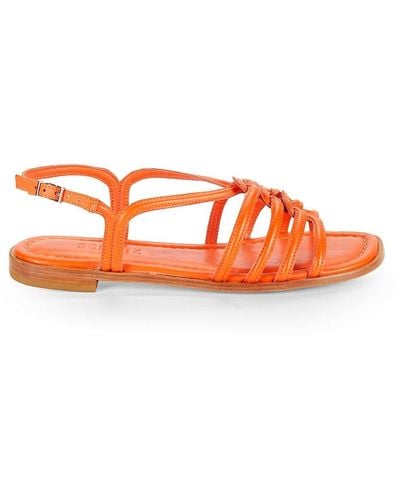 SCHUTZ SHOES Octavia Leather Strappy Sandals - Orange