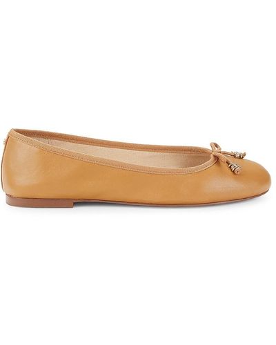 Sam Edelman Felicia Leather Ballet Flats - Natural