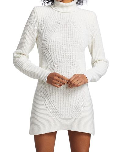 WANDERING Turtleneck Sweaterdress - White