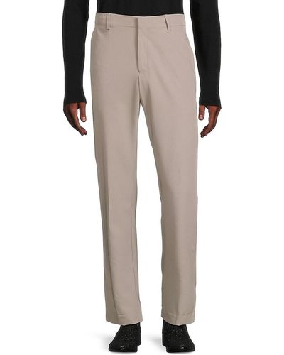 Saks Fifth Avenue Solid Dress Trousers - Natural