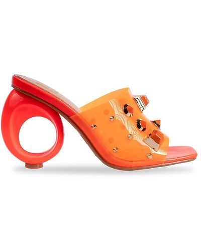 Ninety Union Vegas Sculptural Heel Sandals - Orange