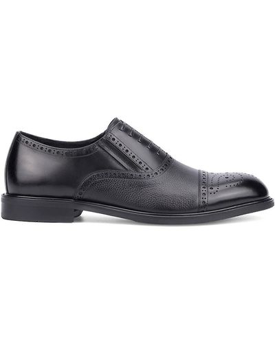 Vintage Foundry Cosmio Leather Oxford Shoes - Black