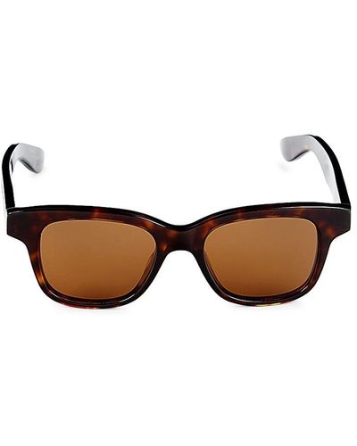 Alexander McQueen 48mm Rectangle Sunglasses - Brown
