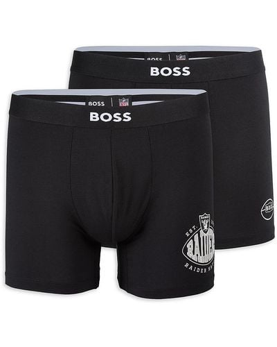 BOSS Hugo X Nfl 2-Pack Logo Boxer Briefs - Black