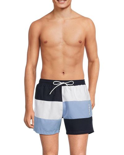 BOSS Court Colorblock Swim Shorts - Blue