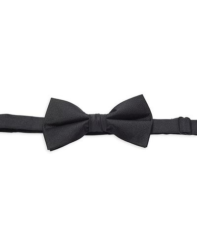 Saks Fifth Avenue Saks Fifth Avenue Pre Tied Grosgrain Silk Bow Tie - Black
