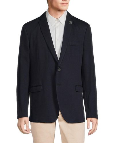 John Varvatos Varick Wool Blend Blazer - Blue