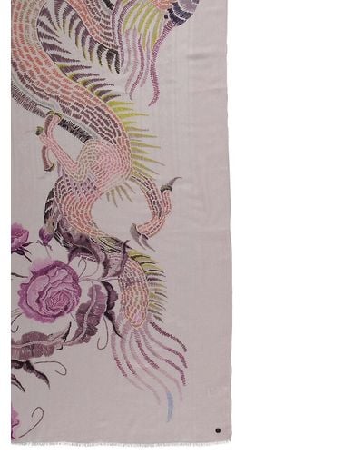 Fraas Dynasty Floral Dragon Wrap - Purple