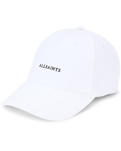 AllSaints Logo Baseball Cap - White