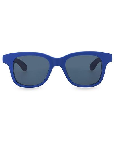 Alexander McQueen 48Mm Square Sunglasses - Blue