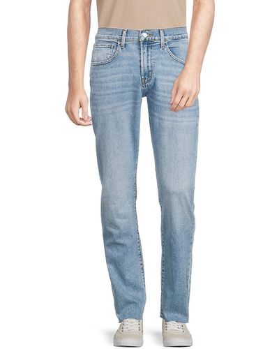 Hudson Jeans Blake High Rise Faded Slim Straight Jeans - Blue