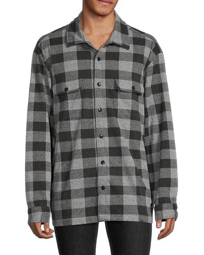 Bonobos Plaid Shirt Jacket - Gray
