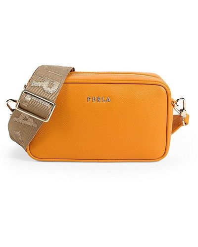 Furla Logo Camera Shoulder Bag - Orange