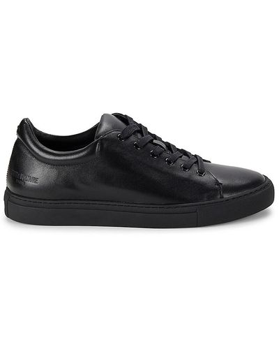 Zadig & Voltaire Fred Leather Sneakers - Black
