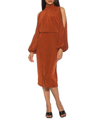 Alexia Admor Cold Shoulder Jersey Dress - Orange